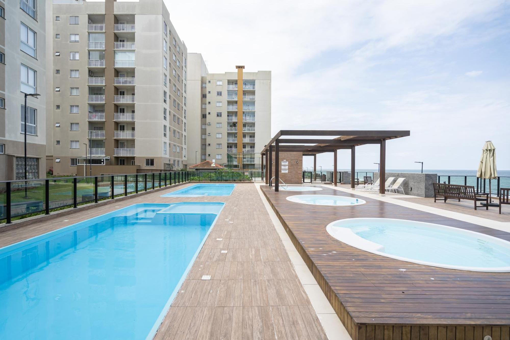 Aptos Completos Com Vista Mar Pe Na Areia Em Barra Velha Em Condominio Resort Com Spa, Piscina, Quadra De Futebol, Sala De Jogos, Brinquedoteca, Complexo Com Diversos Comercios Exterior foto